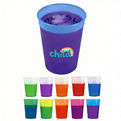 Durable 16 Oz Color Changing Mood Plastic Stadium Cup